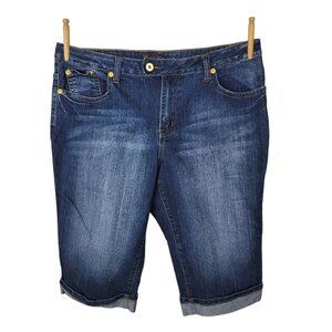 Deluxe Capri Jeans Plus 20 Denim Pants Crop Capris Stretchy Rolled Hem Shorts